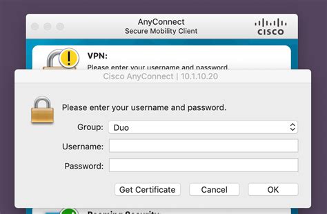 - Provide access credentials I receive notification from Microsoft Authenticator - confirmed identity via authenticator, the "remain connected" form appears and I reply "yes" The page is then shown "Cisco AnyConnect Secure Mobility Client" "You have successfully authenticated. . Please complete the authentication process in the anyconnect login window
